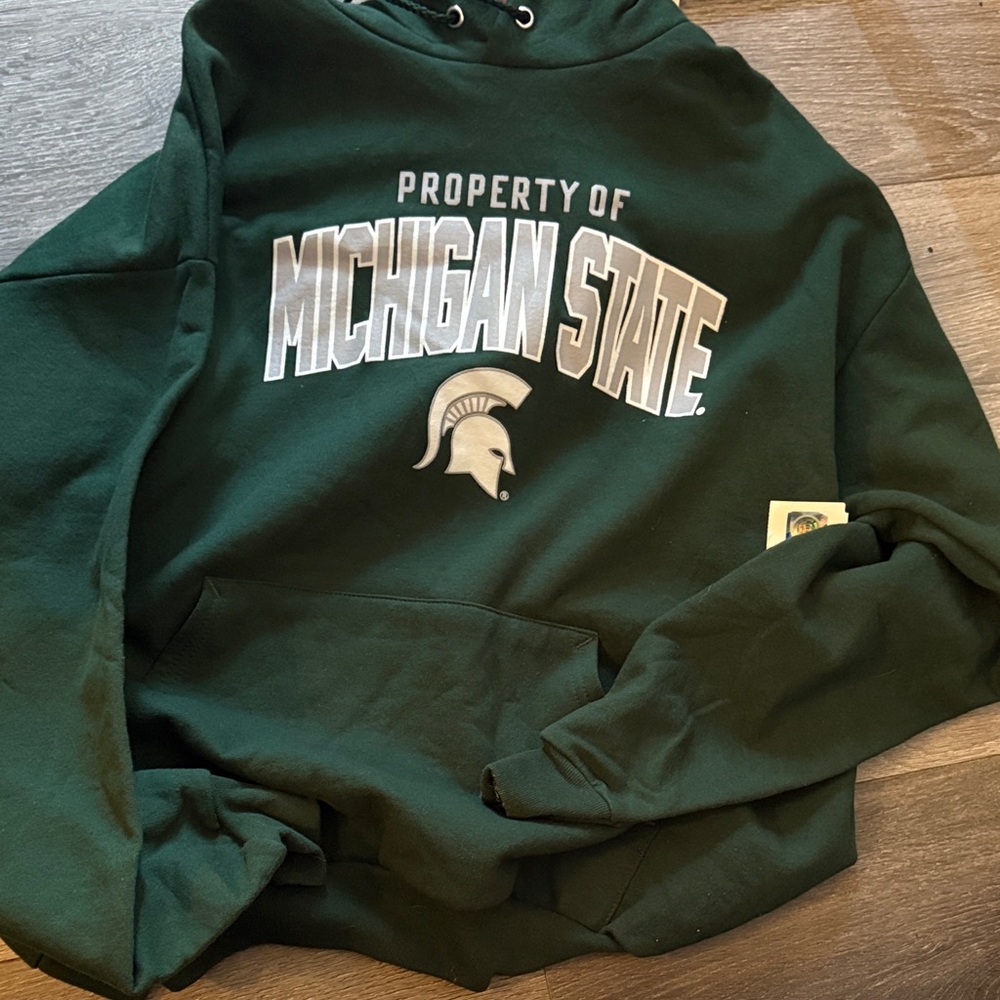 Hanes Green Michigan State Hoodie